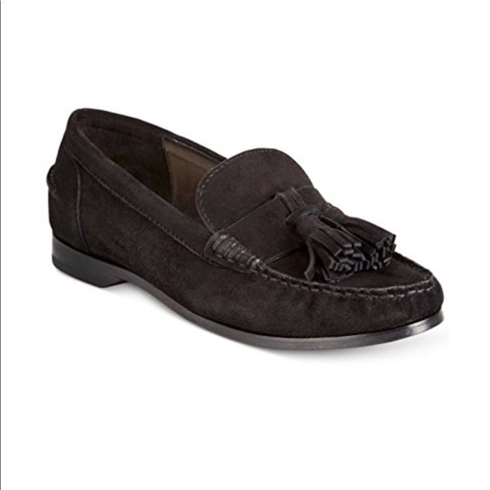 Cole Haan Pinch Tassel Suede Closed Toe Loafers